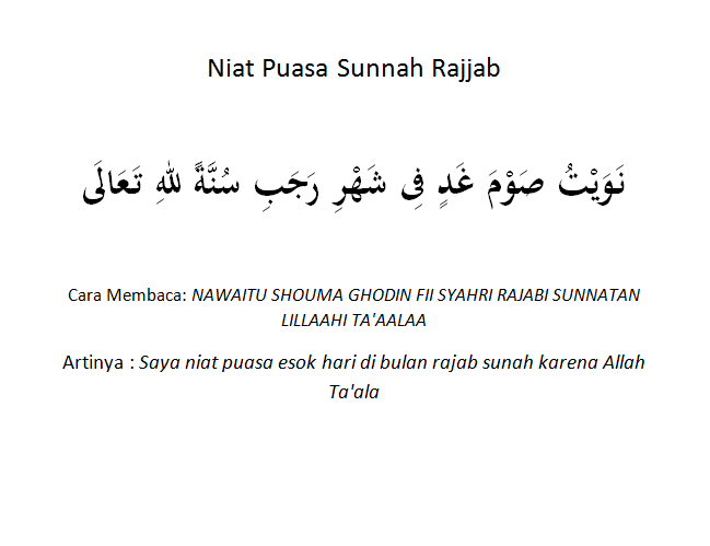 puasa rajab niat dan ritual ibadah sholat