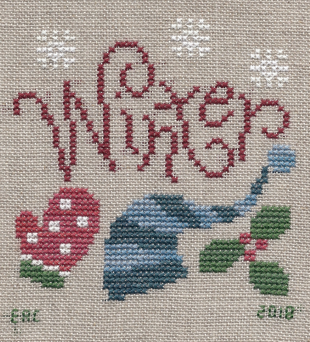 Garden Grumbles and Cross Stitch Fumbles Winter Stitch Winter Residents
