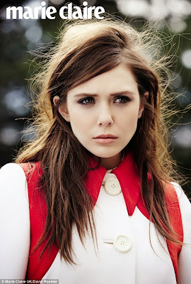 Elizabeth Olsen covers Marie Claire UK, looking a bit more rock n' roll than usual