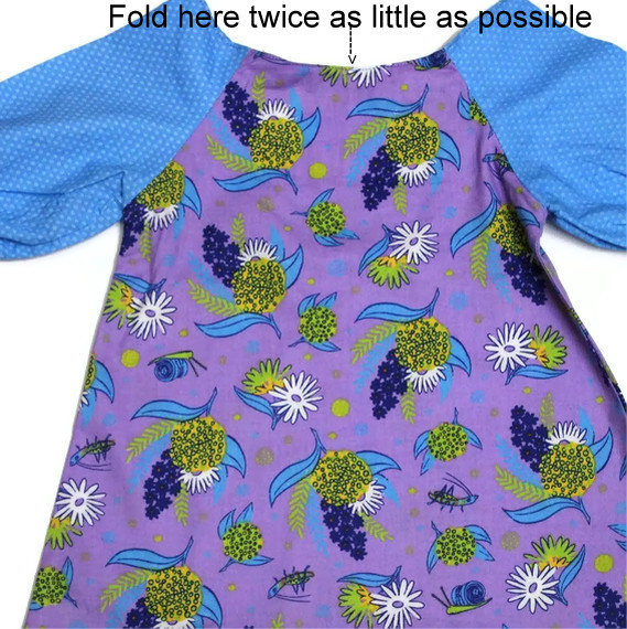 finishing the neckline on peasant dress