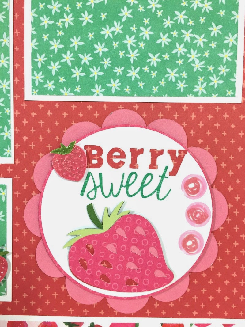 Courtney Lane Designs Cricut Berry Sweet Scrapbook Layout