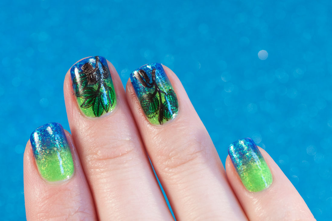 Neon Gradient Nail Art with Smitten Polish Ice Pop Paradise and Terra Opal