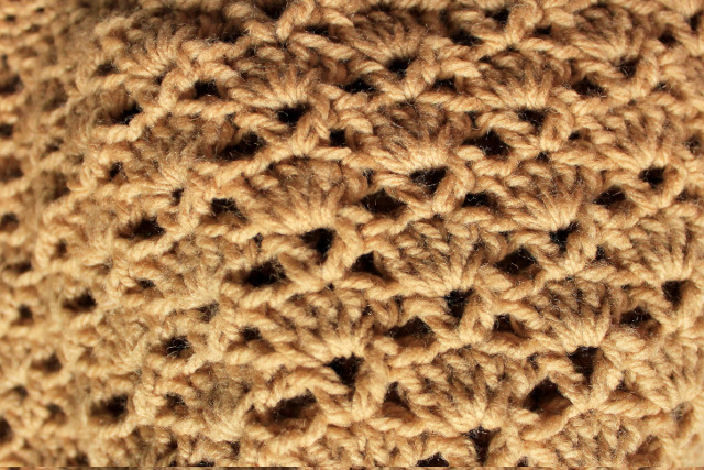 ... with the band, about 5-6 rows of single crochet would be enough