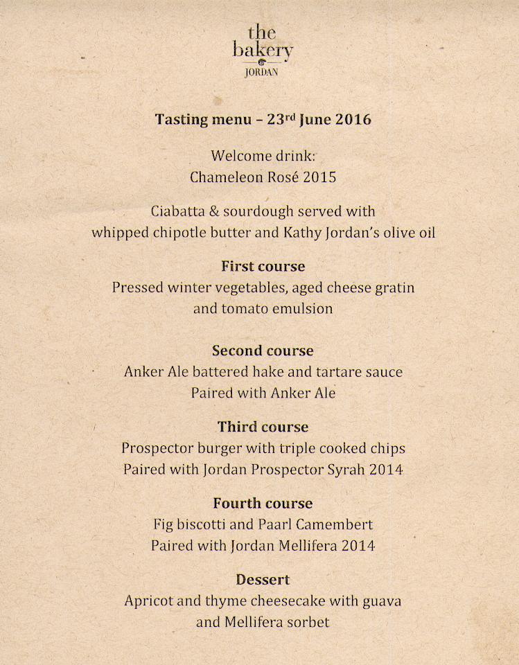 . A preview of the new menu at The Bakery on Jordan Wine Estate