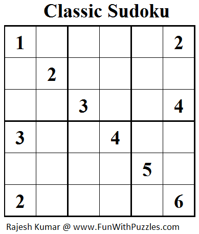 Classic Sudoku (Mini Sudoku Series #45)