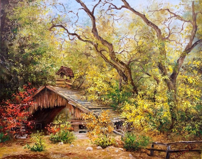 Пейзажи и цветы. Румынский художник. Oana Voda Пейзажи и цветы