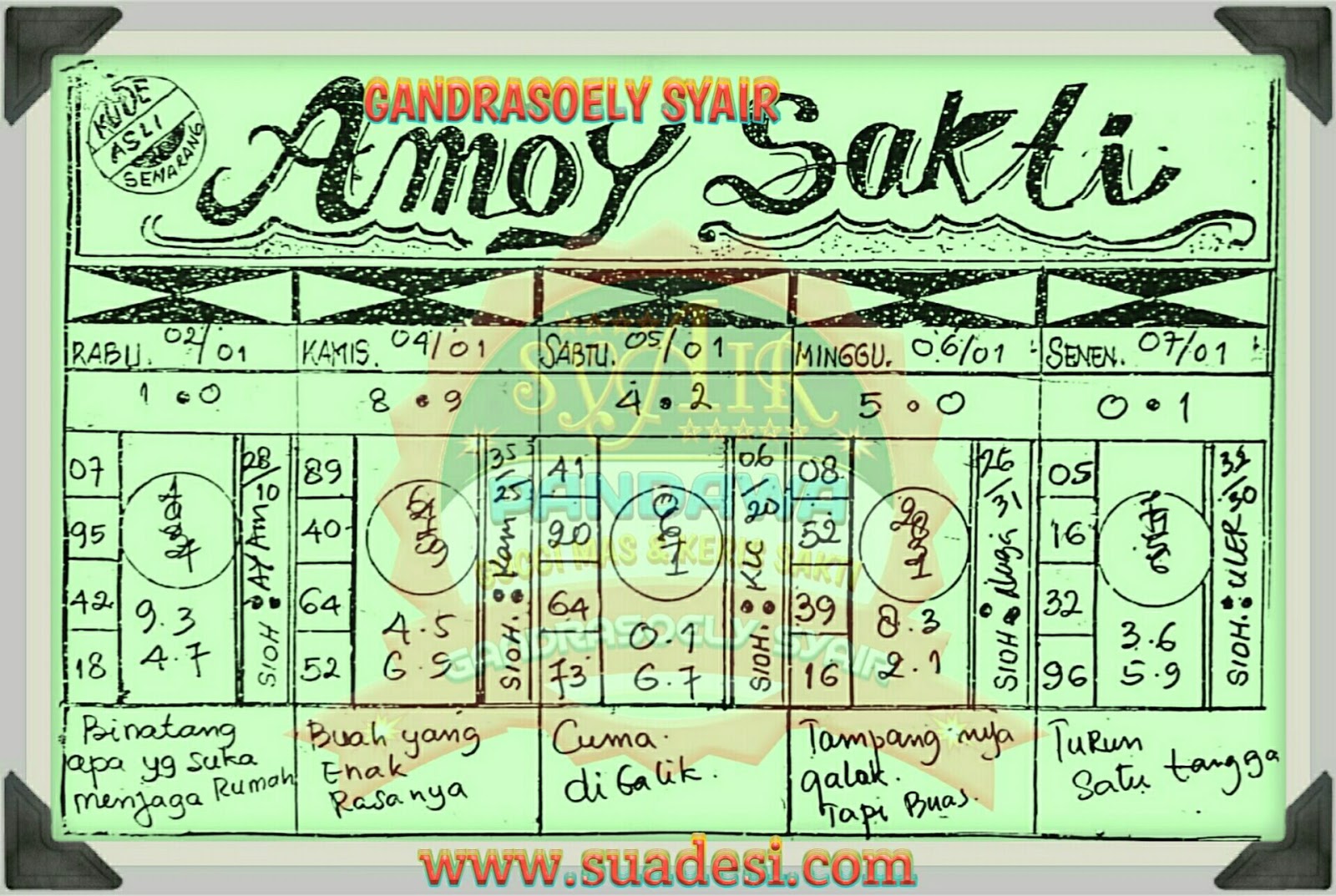 Gambar Syair Sgp Rabu 2 Januari 2019 Kode Syair Sgp Hk Sd Motesia