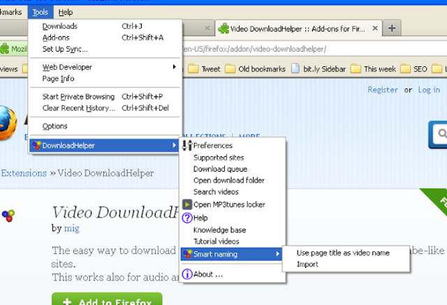 video download helper for older versions of firefox