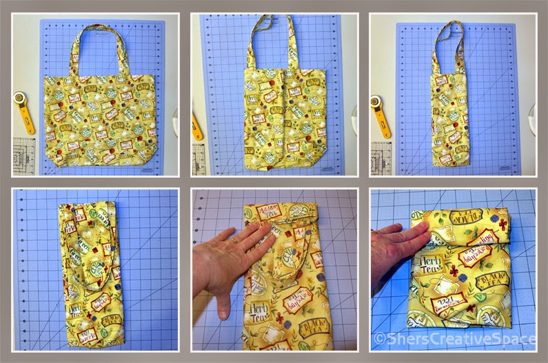 Sher's Creative Space: Tutorial - Foldable Tote Bag with Matching Sleeve