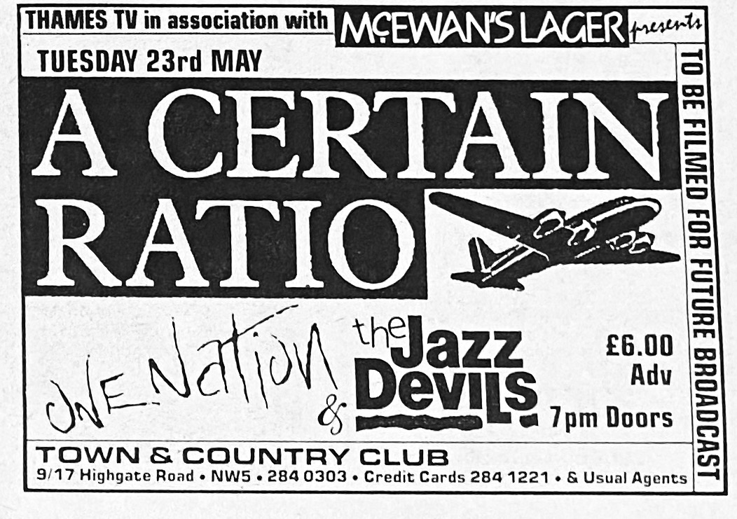 23 May 1989, Town and Country Club, London - ACR Gigography