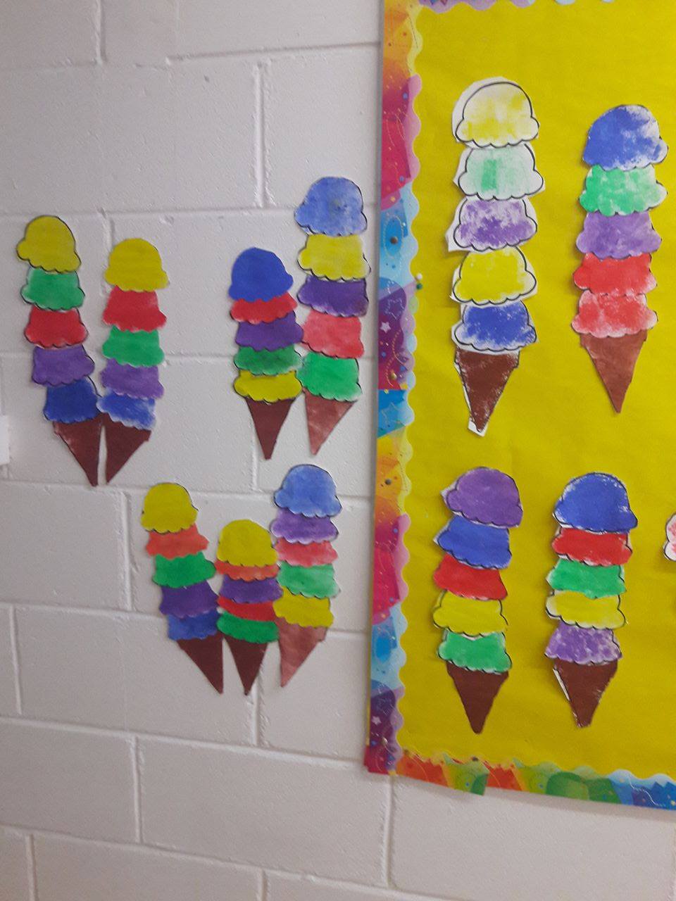 Ms. Coleman's Senior Infants and First Class: Ice cream art