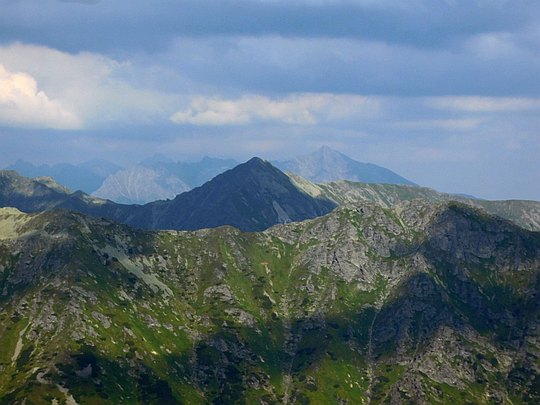 Ciemne chmury nad Tatrami Wysokimi.