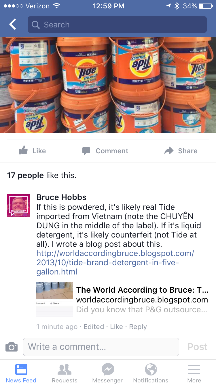 The World According to Bruce Tide®brand detergent in fivegallon