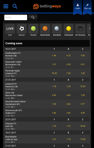 BettingWays Screenshot BettingWays Screen
