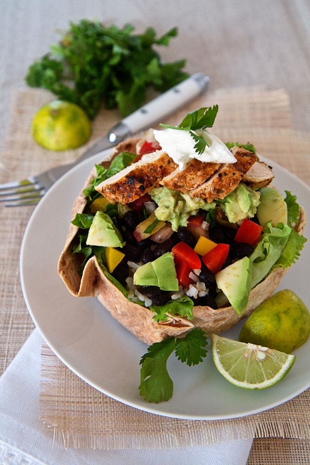 Shades Of Cinnamon Chicken Taco Bowl Salad