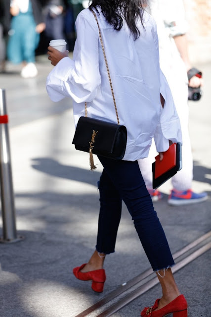 Cool Chic Style Fashion : something red and classic who what wear - australian fashion week street style - Photo: Liz Sunshine