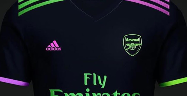 arsenal green and blue away kit