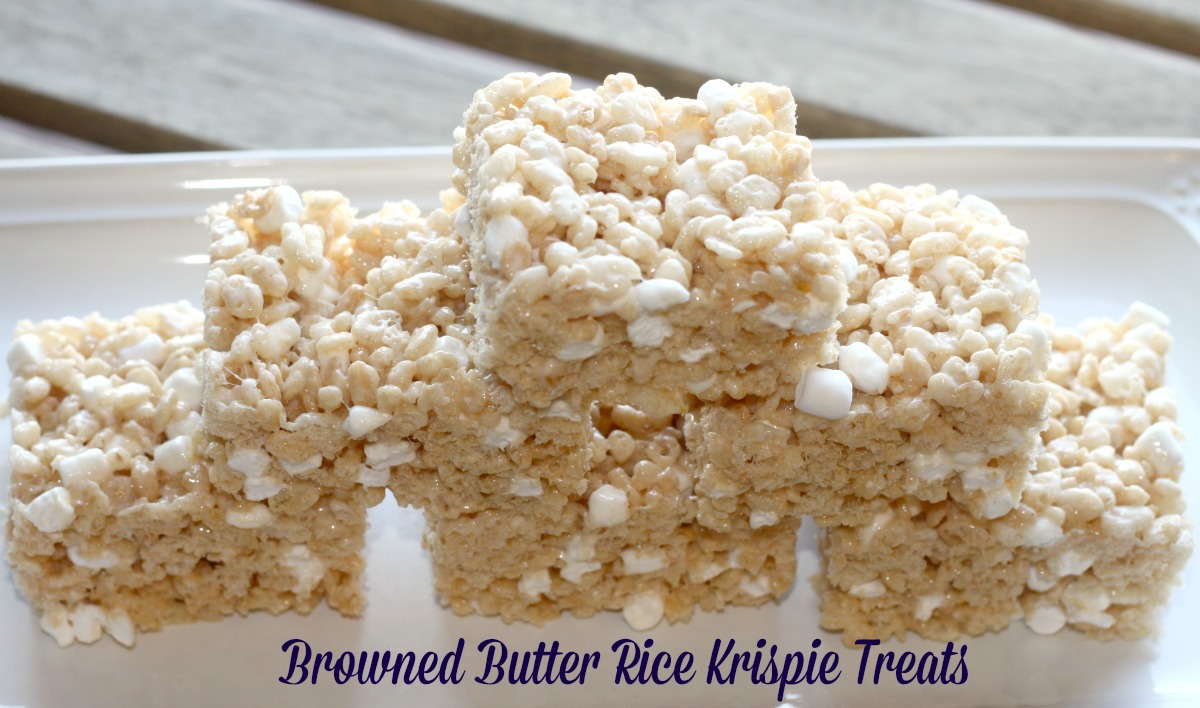 Browned Butter Rice Krispie Treats | Crazy for Cookies and More
