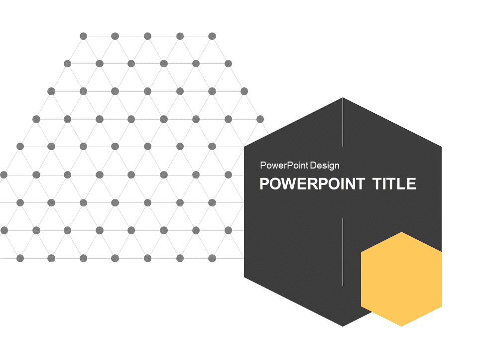 Hexagon Grid Point Dot PowerPoint Templates PowerPoint Free