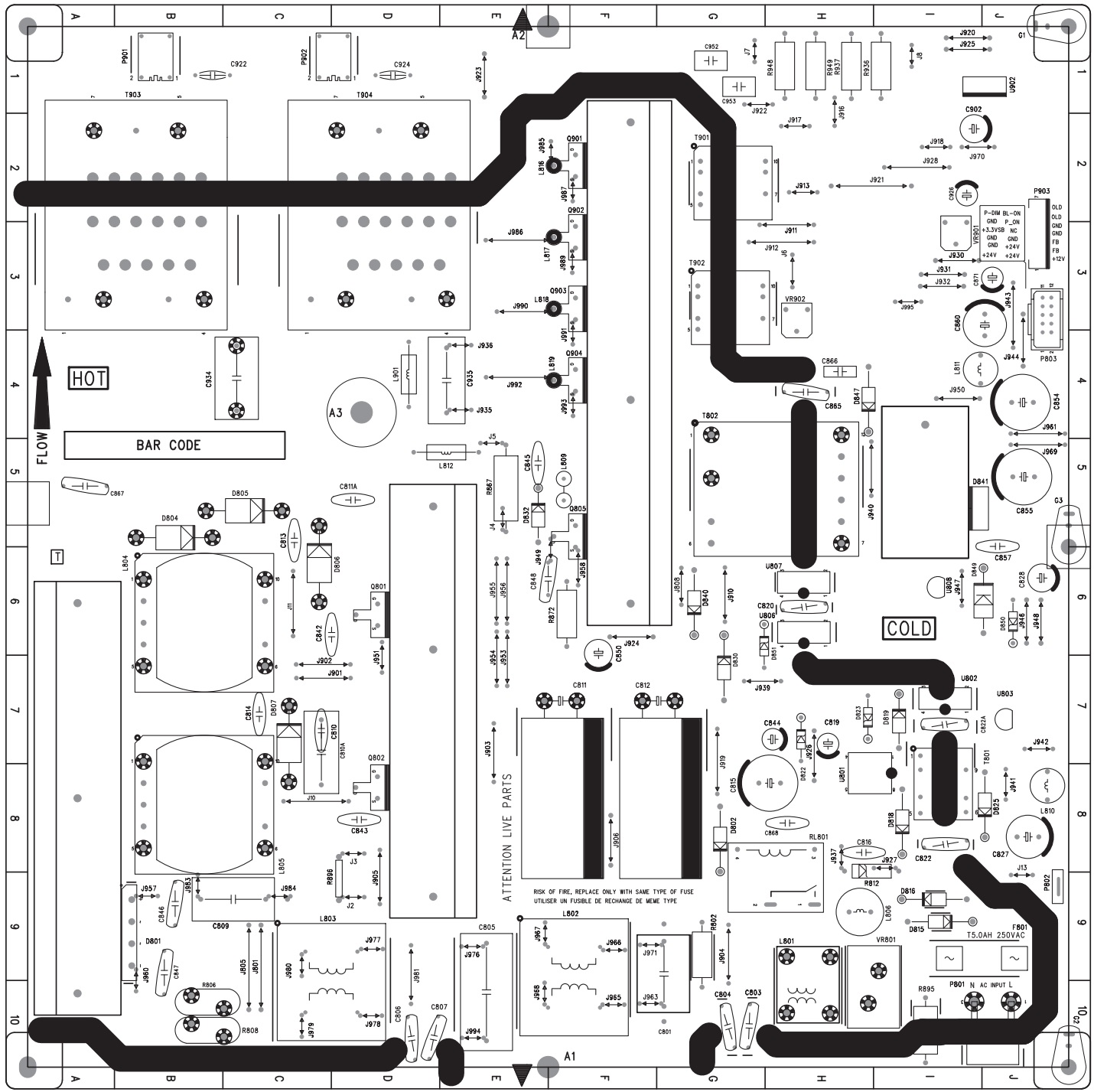 47PFL3609/93 Philips LCD TV - Power Supply Unit – Circuit diagram