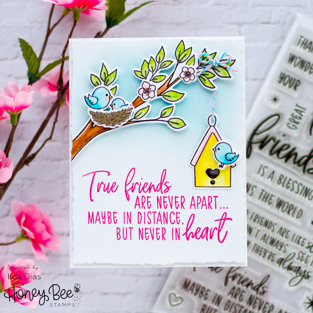 Spring Inspired Friendship Card for Honey Bee Stamps by ilovedoingallthingscrafty.com