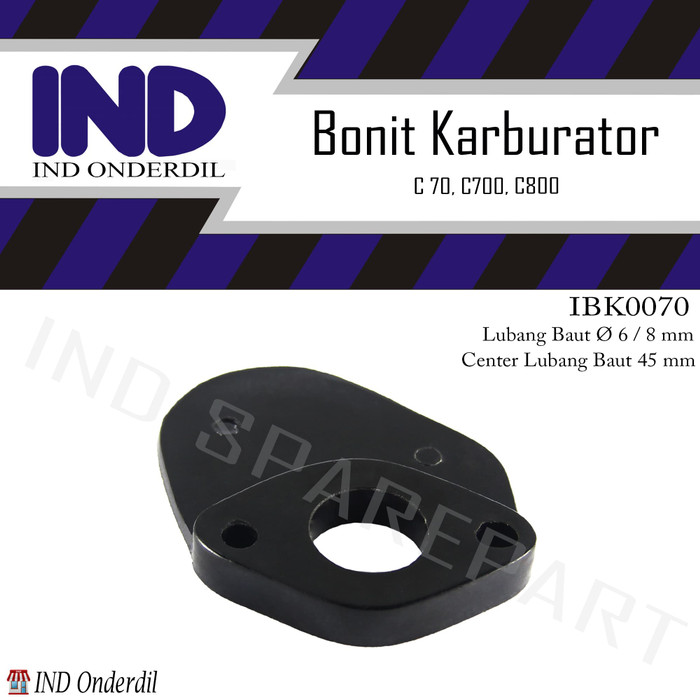 Bonit-Ebonit-Fiber Karburator-Insulator-Manifold-Karbu C 70/C 700-800 Dijamin Ori