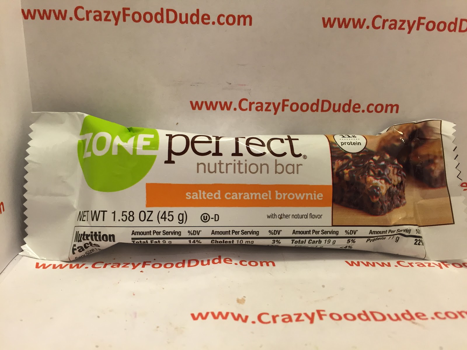 Crazy Food Dude Review Zone Perfect Salted Caramel Brownie Nutrition Bar