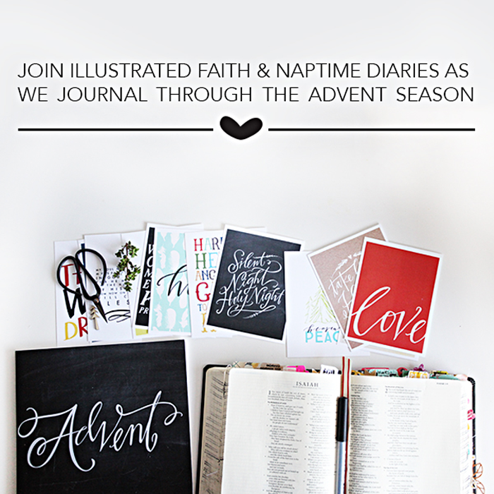 an introduction to the Naptime Diaries Advent Devotional and Calendar that doing with Shanna Noel and Stephanie Ackerman through December | art worship, art journal, mixed media, mini album