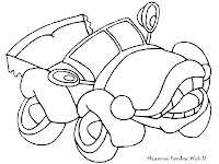 Gambar Mobil Kartun Antik Untuk Diwarnai Anak