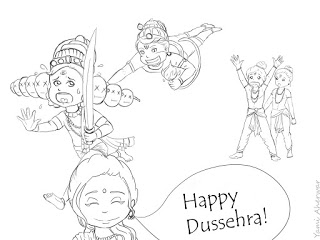 dussehra pictures for drawing dussehra pictures for colouring