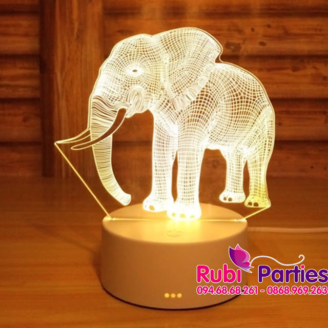 Đèn LED 3D hình con voi (714) Den LED 3D hinh con voi (714)