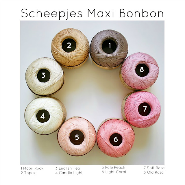 Scheepjes Maxi Bonbon Yarn -- 100% Mercerized Cotton in 87 Colors