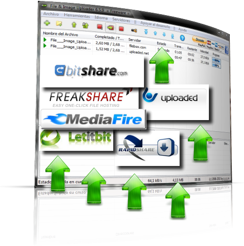 File & Image Uploader v7.1.9 [Portable][Automatiza la subida de imágenes, archivos y videos a