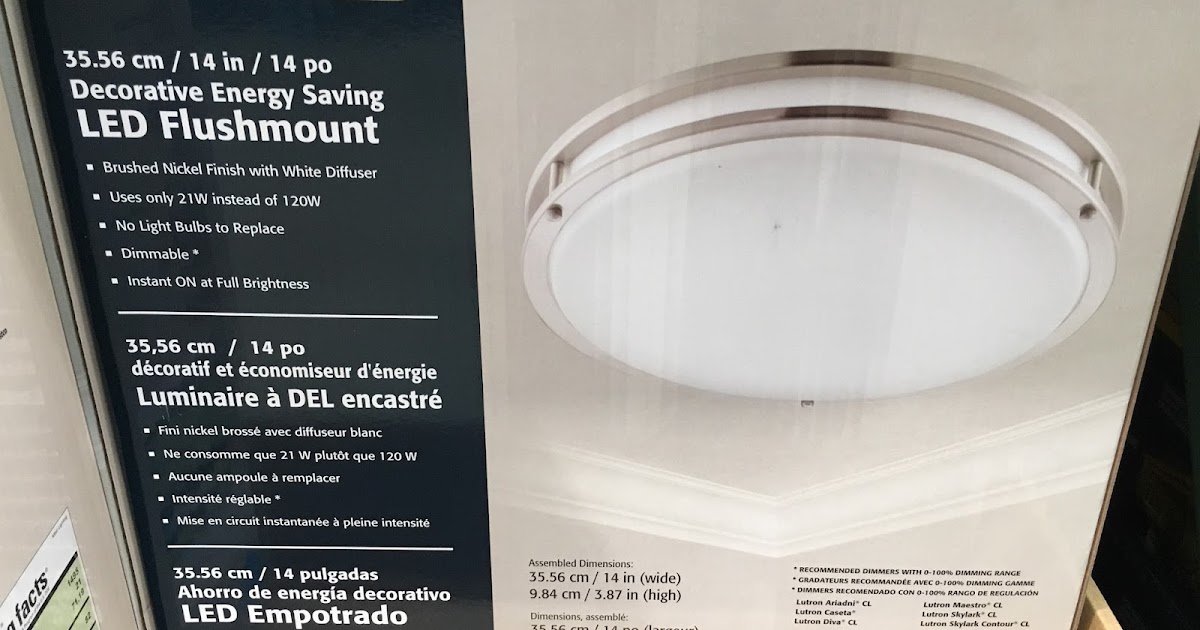 Altair 14-inch LED Flushmount Light Fixture (model AL-3151) | Costco ...