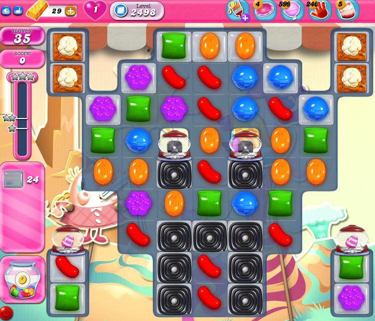 Candy Crush Saga level 2498 Candy Crush Saga level 2498