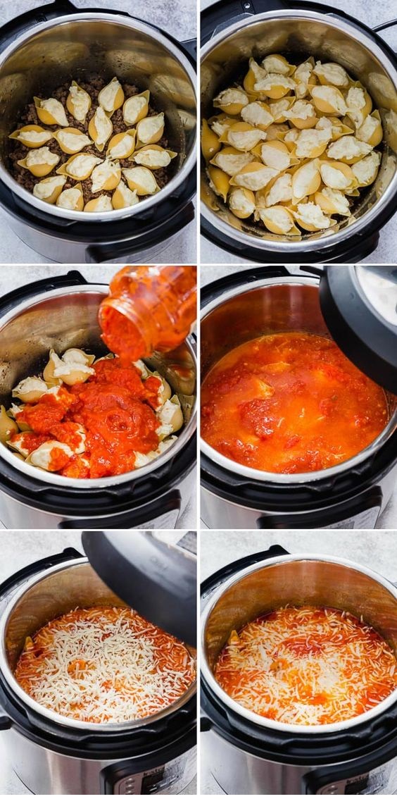Instant Pot Stuffed Shells With Meat Sauce