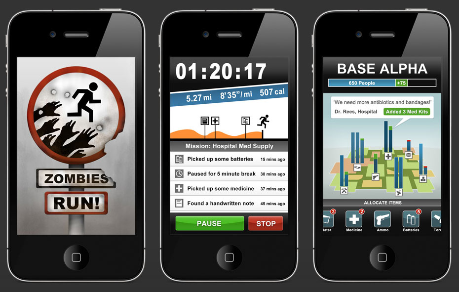 zombies run gps