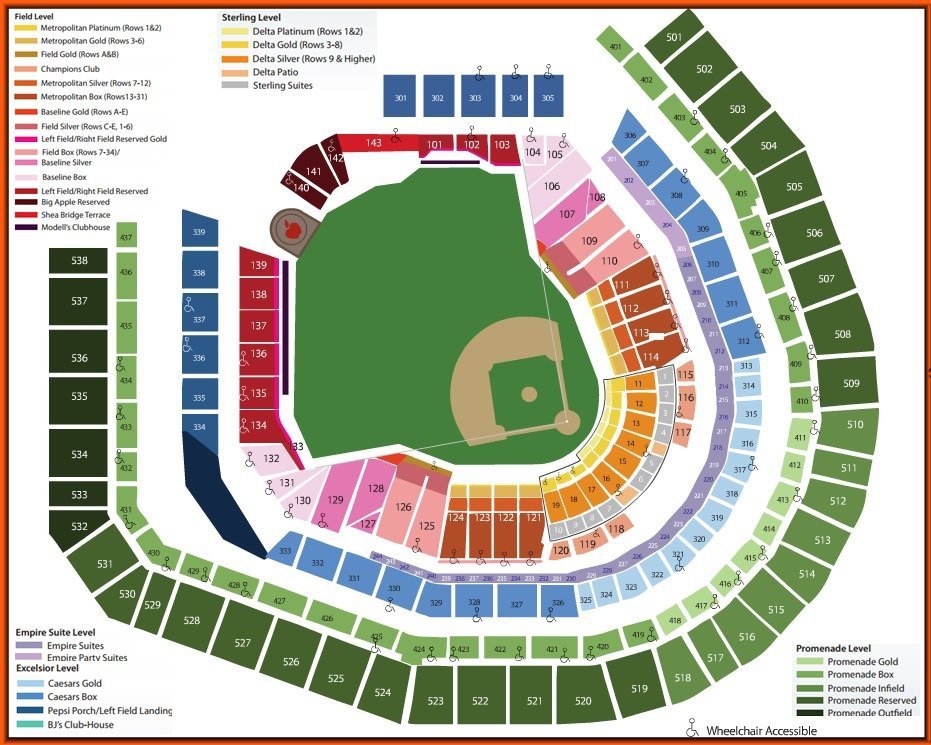 citi field seating chart mark light stadium seating chart