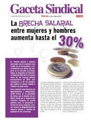 Portada de la nueva Gaceta Sindical sobre la discriminación salarial de la mujer. CCOO_Brecha_salarial
