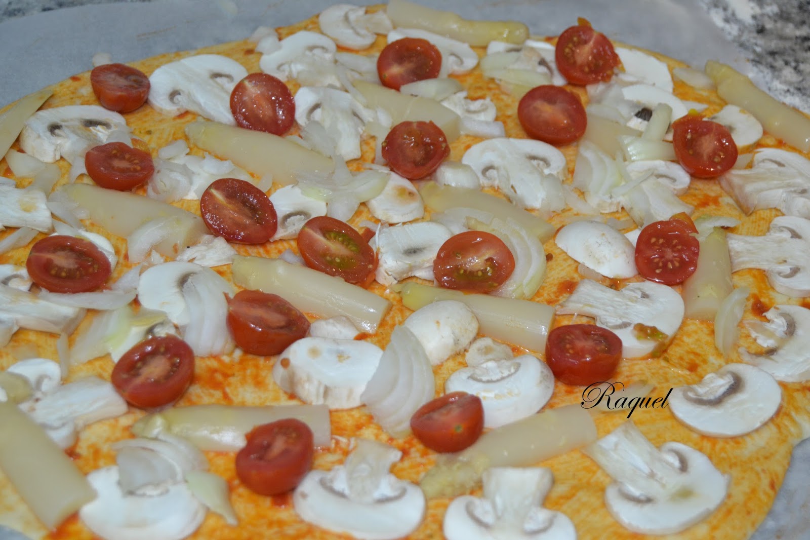 Mi Diversión en la cocina Pizza vegetal con nata