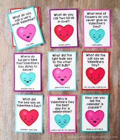 Free Printable Valentine Lunch Box Jokes at artsyfartsymama.com