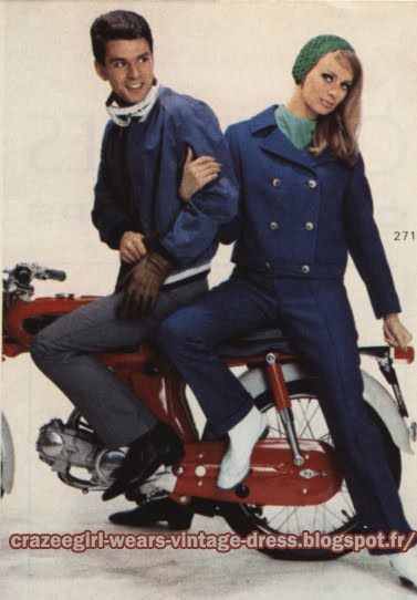Pant suit peacoat pea coat jacket double breast - 1967 mopeds, motorbikes, motorcycles, scooters 60s 1960 mod