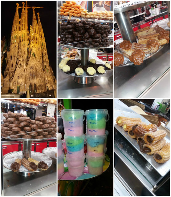 O que e onde comer em Barcelona - churros e feira de Natal da Sagrada Família
