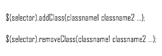 jquery addclass removeclass syntax