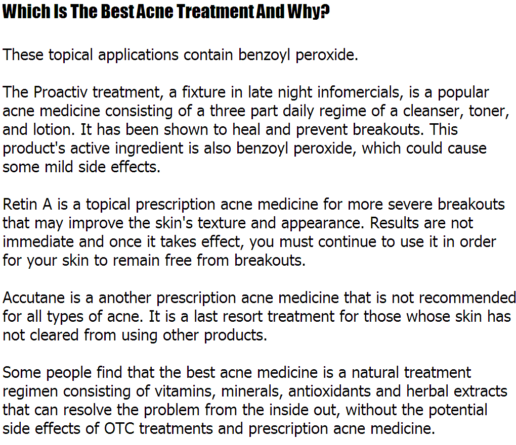 Prescription Medications for Acne - Acne.org