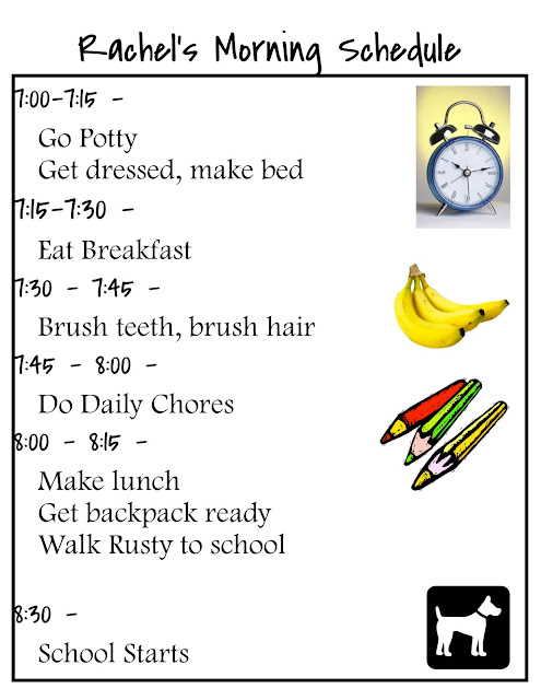 Schedules and morning routines :: OrganizingMadeFun.com