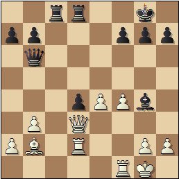 Partida de ajedrez Romero vs. Hernando, Zaragoza 1949, posición después de 19…Tac8