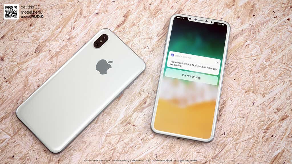 Martin Hajek, a famous leaker shows the beautiful images of 3D iPhone 8 leaked in white and black color.
