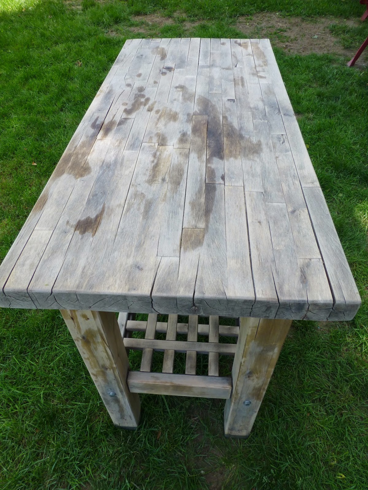 Barnwood and Bangles Bringing Life Back into this Outdoor Work Table