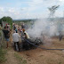 Carros colidem e pegão fogo no município de Nova Fátima